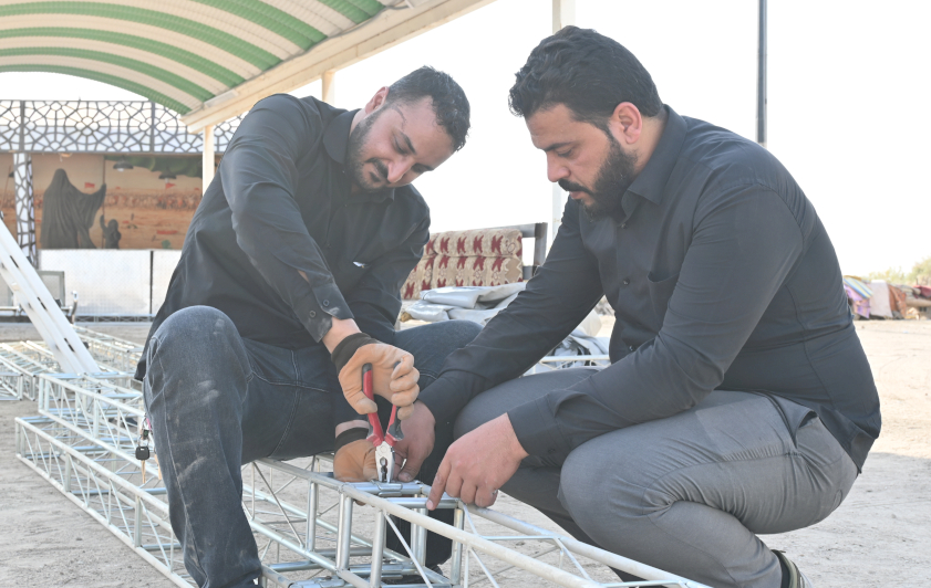مركز تراث الجنوب يشرع بنصب موكبه الخدمي في عامه الرابع لخدمة زائري الأربعينية