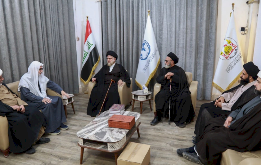 وفدٌ من قسم المعارف يلتقي العلّامة الخرسان والعلّامة الحكيم